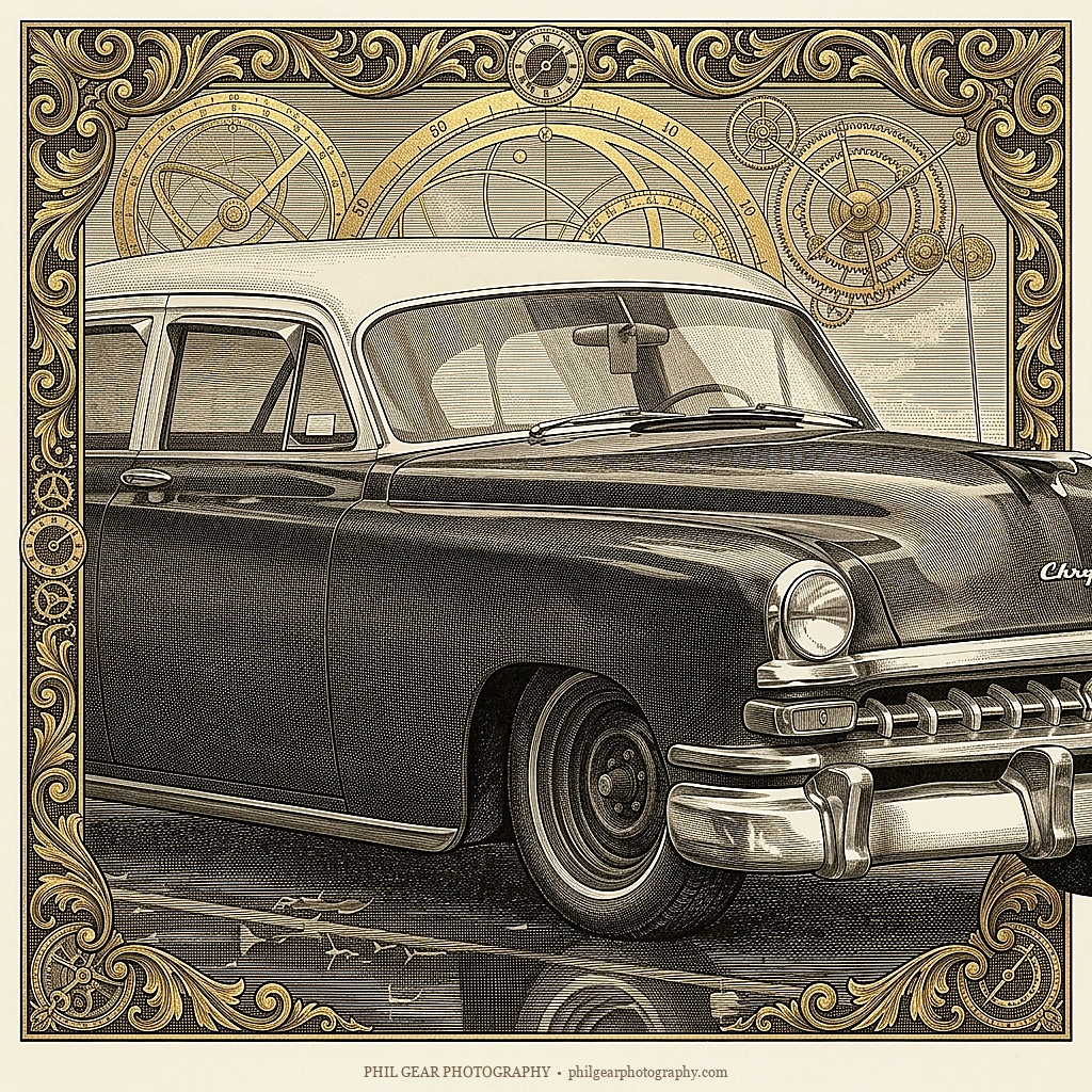 1953 Chrysler Windsor De Luxe — Chrome Intaglio