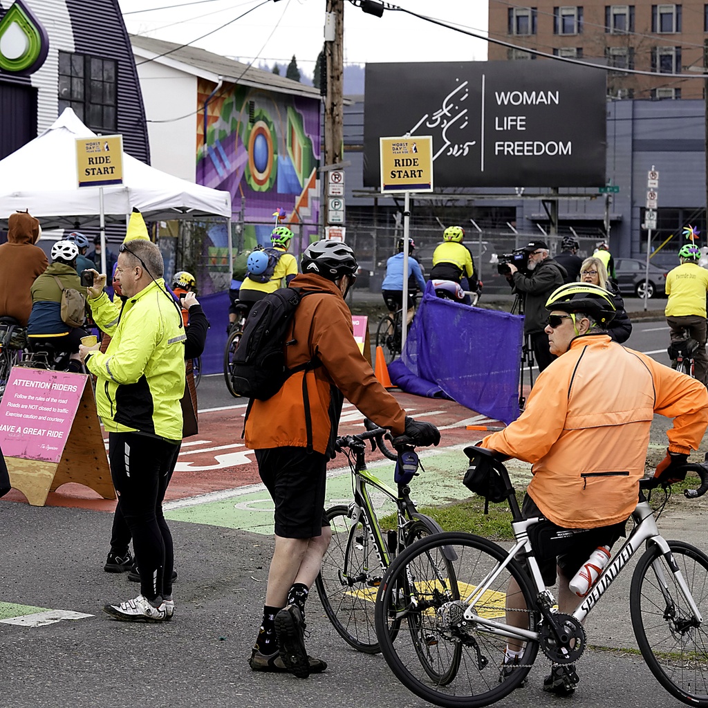Worst Day of the Year Ride: Cyclists Gathering on Industrial Southeast
