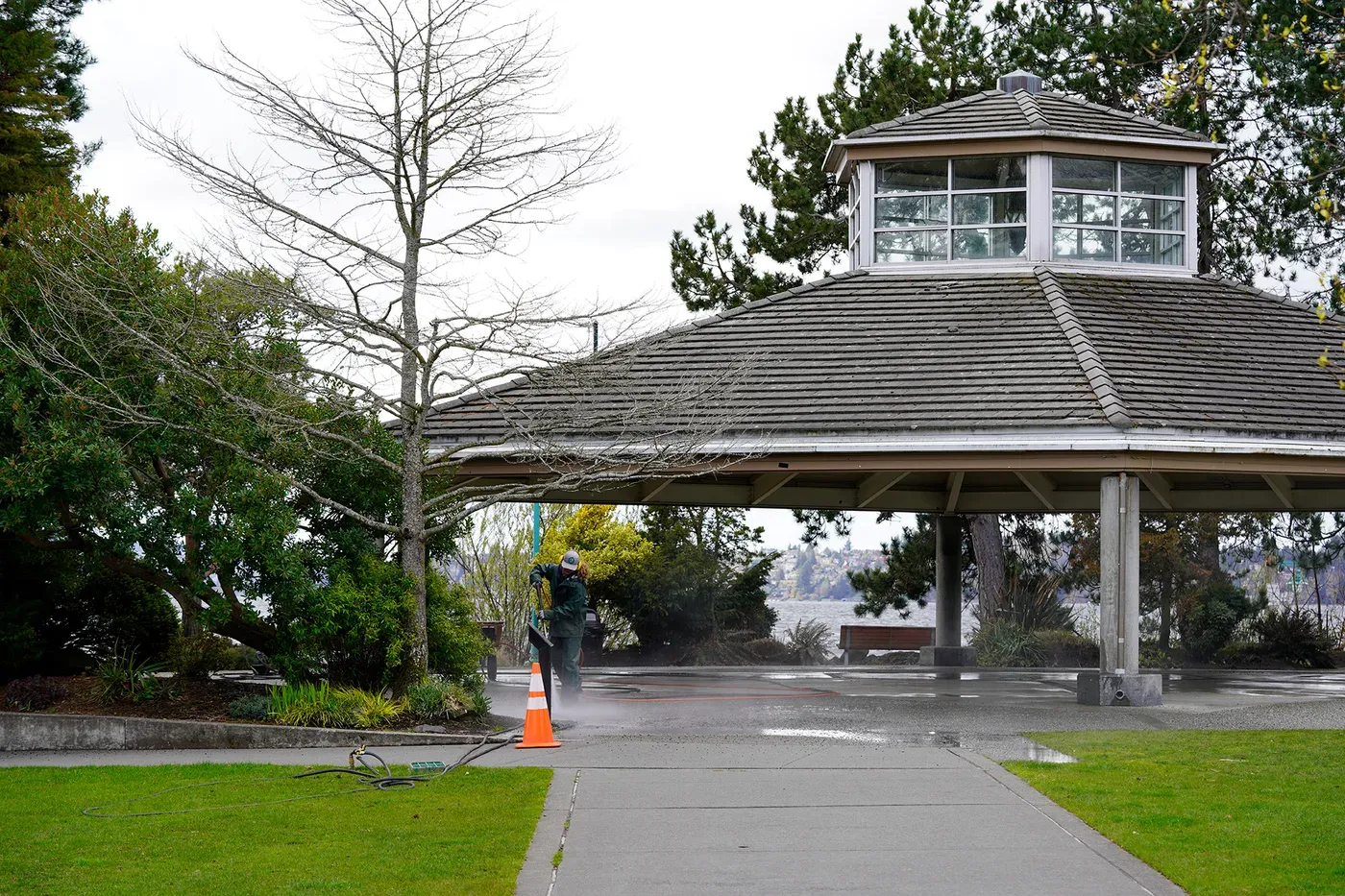 Kirkland Marina Pavilion: Pier Piles & Lake Washington Embayment